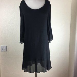 Cha Cha Vente Black Jersy See Through Dress